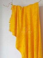 Пляжний рушник Maison D’or MIAMI Yellow 100×200 см яскравий premium cotton з бахромою | легкий travel формат - Зображення 4