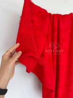 Пляжное полотенце Maison D’or MIAMI Red 100×200 см премиум хлопок с бахромой | яркий luxury акцент — изображение 3
