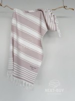 Жаккардовое полотенце с бахромой Maison D’or PRIMAVERA Beach Towel Lilac White 50×100 см — изображение 6