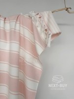 Жаккардовое полотенце с бахромой Maison D’or PRIMAVERA Beach Towel Rose White 50×100 см | 100% хлопок, махра + жаккард — изображение 5