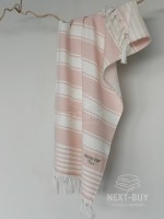 Жаккардовое полотенце с бахромой Maison D’or PRIMAVERA Beach Towel Rose White 50×100 см | 100% хлопок, махра + жаккард — изображение 4