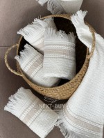 Кухонное полотенце Maison D’or Serviette 30×30 см ecru beige | махра с бахромой, Турция — изображение 4