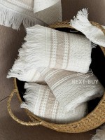 Кухонное полотенце Maison D’or Serviette 30×30 см ecru beige | махра с бахромой, Турция — изображение 2