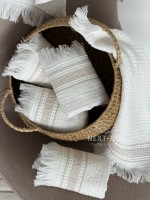 Кухонное полотенце Maison D’or Serviette 30×30 см ecru beige | махра с бахромой, Турция — изображение 3