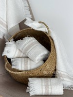 Кухонное полотенце Maison D’or Serviette 30×30 см ecru beige | махра с бахромой, Турция