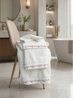 Maison D’or Ruffle Love Ecru-Pink - преміальний набір рушників з рюшами (100% бавовна, Туреччина) - Зображення 3