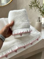 Maison D’or Ruffle Love Ecru-Pink - преміальний набір рушників з рюшами (100% бавовна, Туреччина) - Зображення 8