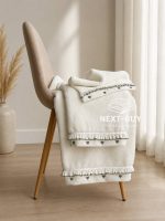 Преміальний набір рушників Maison D’or Ruffle Love Ecru-Grey, 100% бавовна, Туреччина, luxury подарунок