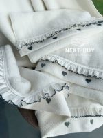 Преміальний набір рушників Maison D’or Ruffle Love Ecru-Grey, 100% бавовна, Туреччина, luxury подарунок - Зображення 8