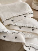Преміальний набір рушників Maison D’or Ruffle Love Ecru-Grey, 100% бавовна, Туреччина, luxury подарунок - Зображення 3