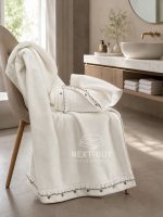 Преміальний набір рушників Maison D’or Ruffle Love Ecru-Grey, 100% бавовна, Туреччина, luxury подарунок - Зображення 7