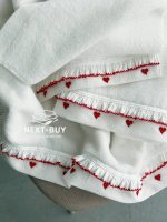 Преміальний набір рушників Maison D’or Ruffle Love Ecru-Red 100% бавовна, подарунок luxury рівня - Зображення 10