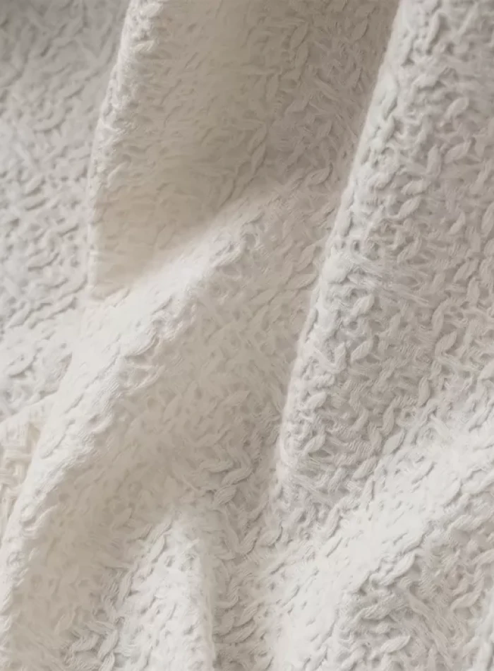 Літній комплект постільної білизни Lude Cream з піке | 100% бавовна - Зображення 2