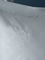 Літній комплект постільної білизни Lude White з піке | 100% бавовна - Зображення 3