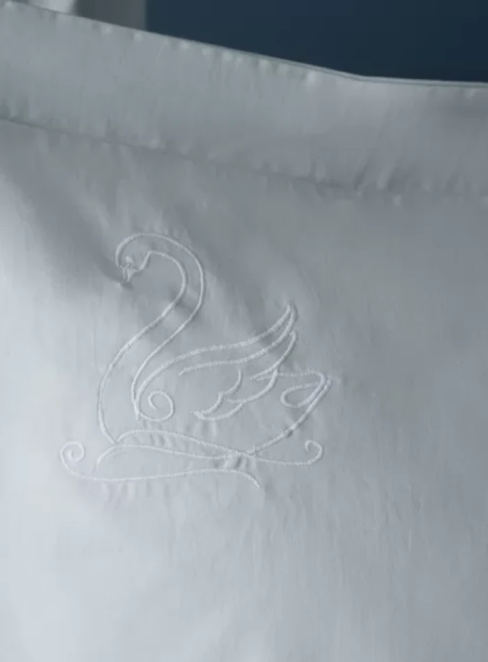 Літній комплект постільної білизни Lude White з піке | 100% бавовна - Зображення 3