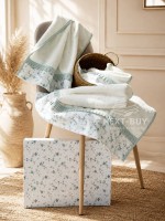 Набор бамбуковых полотенец Maison D'or Roses Ecru-Turquoise — изображение 4