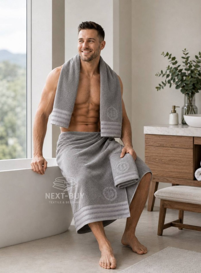 Maison D'or Delon Grey Cotton набір рушників для чоловіків сірий - Зображення 2