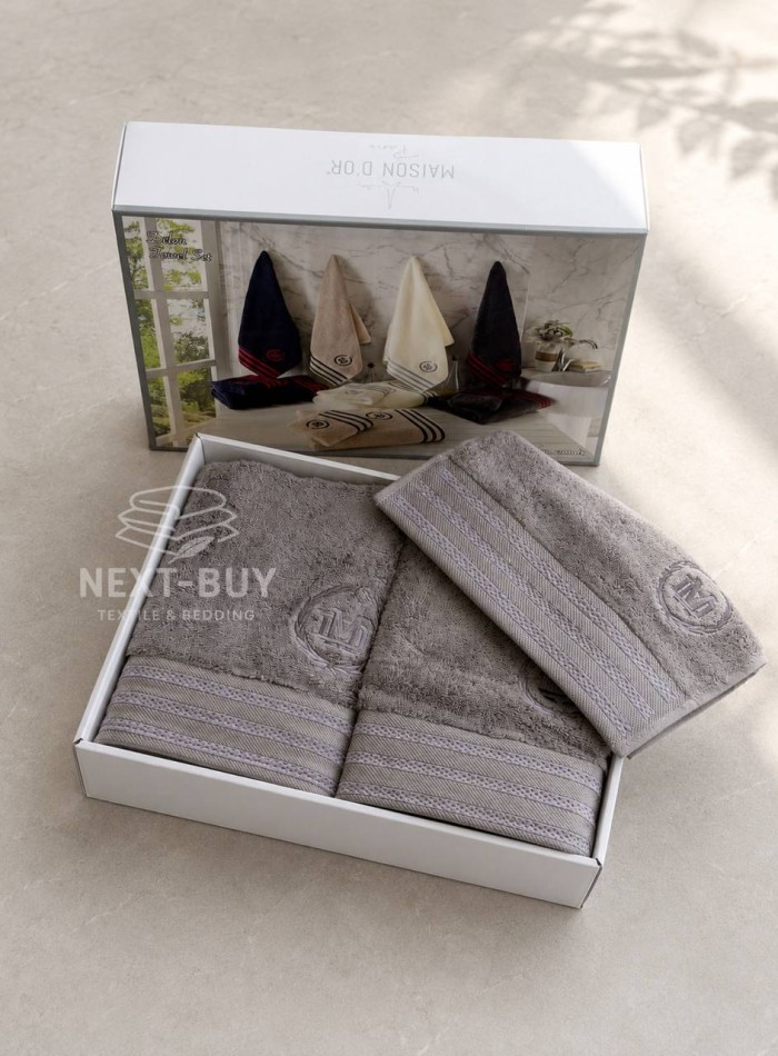 Maison D'or Delon Grey Cotton набір рушників для чоловіків сірий - Зображення 6