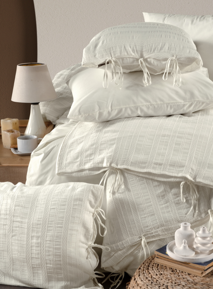Постільна білизна ARDUS KREM Natural Cotton Series з вареної бавовни, євро комплект 200×220 - Зображення 3