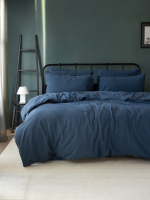 Постільна білизна JADORA DENIM Natural Cotton Series з вареної бавовни, євро комплект 200×220