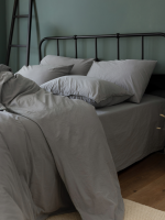 Постільна білизна JADORA GREY Natural Cotton Series з вареної бавовни, євро комплект 200×220 - Зображення 3