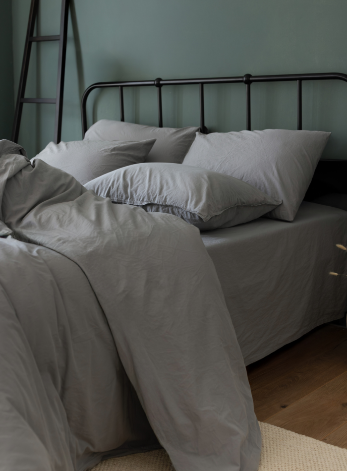 Постільна білизна JADORA GREY Natural Cotton Series з вареної бавовни, євро комплект 200×220 - Зображення 3