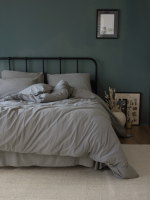 Постільна білизна JADORA GREY Natural Cotton Series з вареної бавовни, євро комплект 200×220