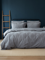 Постільна білизна POLINA GREY Natural Cotton Series з вареної бавовни, євро комплект 200×220