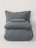 Постільна білизна POLINA GREY Natural Cotton Series з вареної бавовни, євро комплект 200×220 - Зображення 5