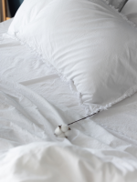 Постільна білизна POLINA WHITE Natural Cotton Series з вареної бавовни, євро комплект 200×220 - Зображення 6