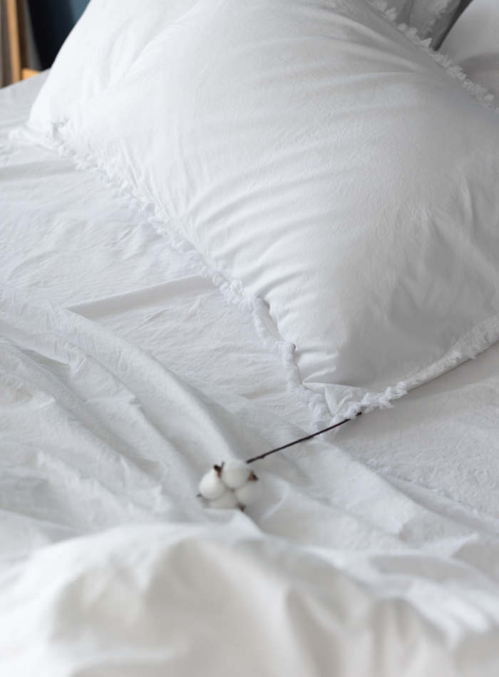 Постільна білизна POLINA WHITE Natural Cotton Series з вареної бавовни, євро комплект 200×220 - Зображення 6