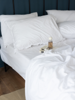 Постільна білизна POLINA WHITE Natural Cotton Series з вареної бавовни, євро комплект 200×220 - Зображення 2