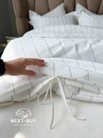 Постільна білизна TIARA CREAM Natural Cotton Series з вареної бавовни, євро комплект 200×220 - Зображення 2