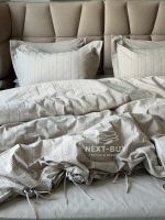 Постільна білизна TIARA MINK Natural Cotton Series з вареної бавовни, євро комплект 200×220