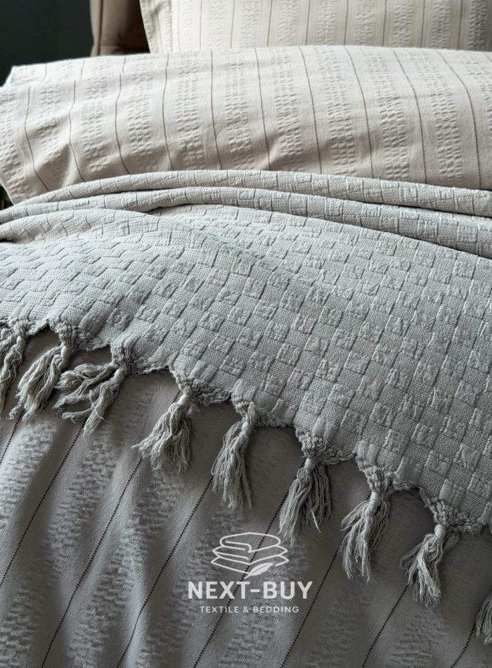 Постільна білизна TIARA MINK Natural Cotton Series з вареної бавовни, євро комплект 200×220 - Зображення 8