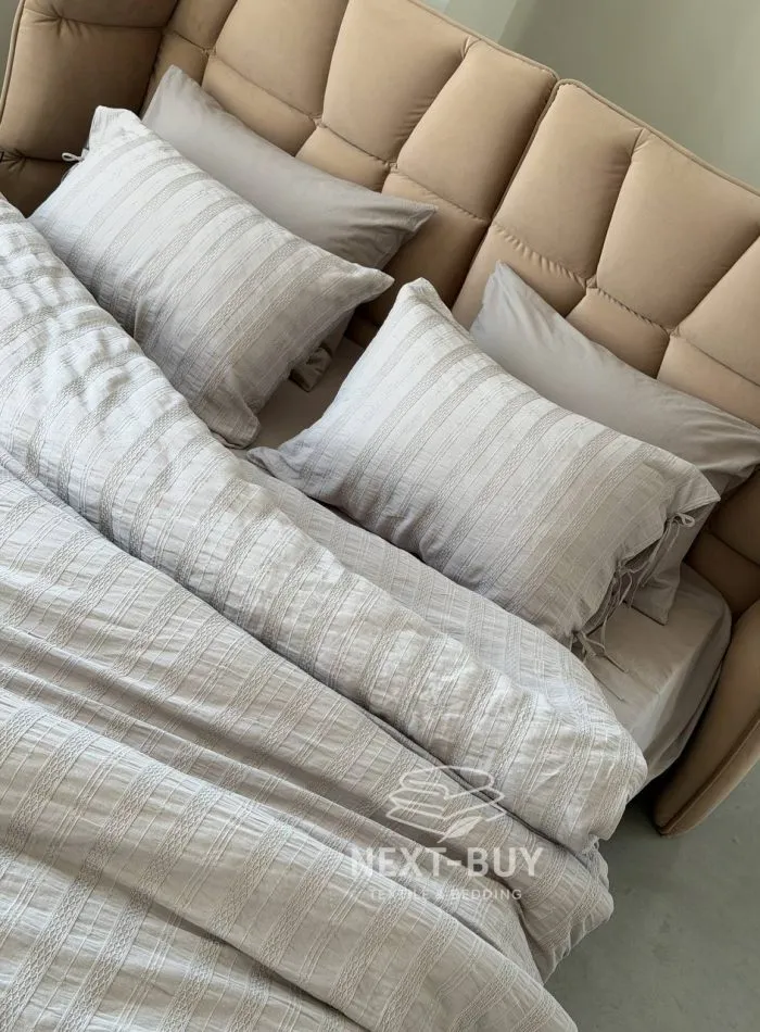 Постільна білизна ARDUS GREY Natural Cotton Series з вареної бавовни, євро комплект 200×220 - Зображення 3