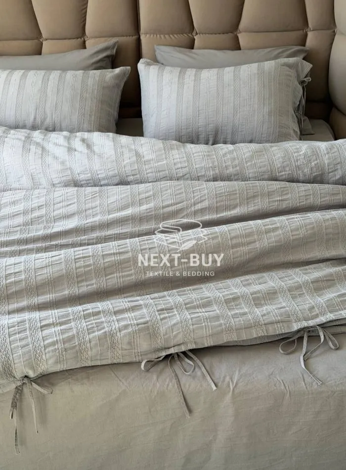 Постільна білизна ARDUS GREY Natural Cotton Series з вареної бавовни, євро комплект 200×220 - Зображення 2
