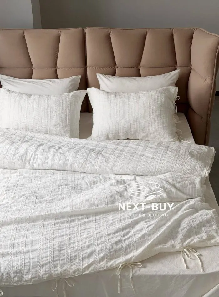 Постільна білизна ARDUS KREM Natural Cotton Series з вареної бавовни, євро комплект 200×220 - Зображення 5