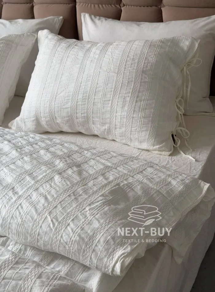 Постільна білизна ARDUS KREM Natural Cotton Series з вареної бавовни, євро комплект 200×220 - Зображення 2