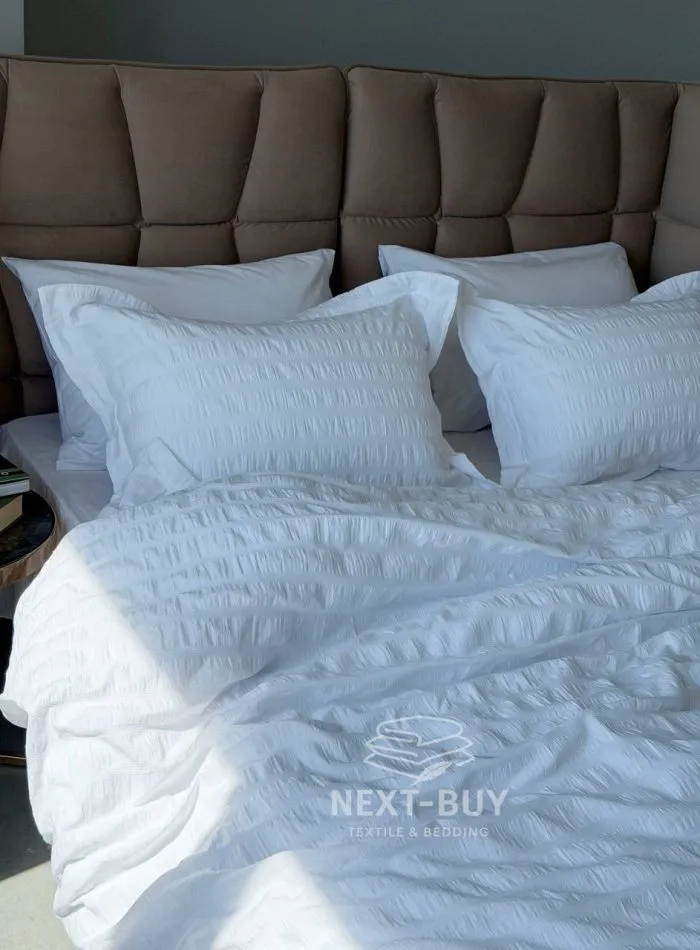 Постельное бельё ARIANNA WHITE Natural Cotton Series из варёного хлопка, евро комплект 200×220 — изображение 6