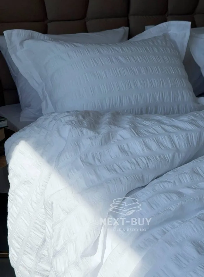 Постельное бельё ARIANNA WHITE Natural Cotton Series из варёного хлопка, евро комплект 200×220 — изображение 4