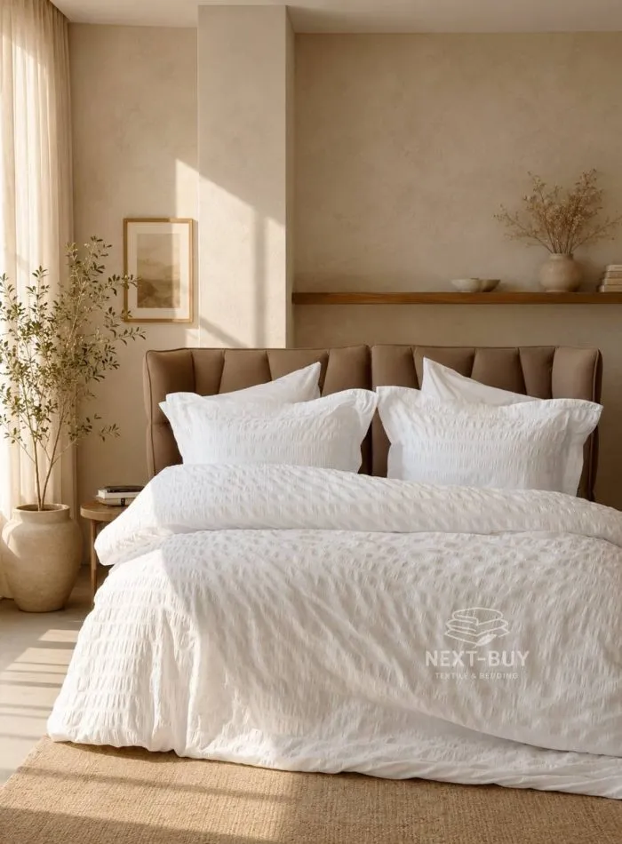 Постельное бельё ARIANNA WHITE Natural Cotton Series из варёного хлопка, евро комплект 200×220 — изображение 2