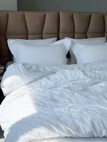 Постельное бельё ARIANNA WHITE Natural Cotton Series из варёного хлопка, евро комплект 200×220 — изображение 3