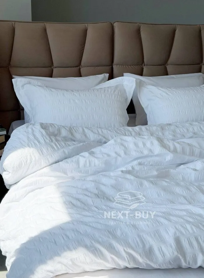 Постельное бельё ARIANNA WHITE Natural Cotton Series из варёного хлопка, евро комплект 200×220 — изображение 3