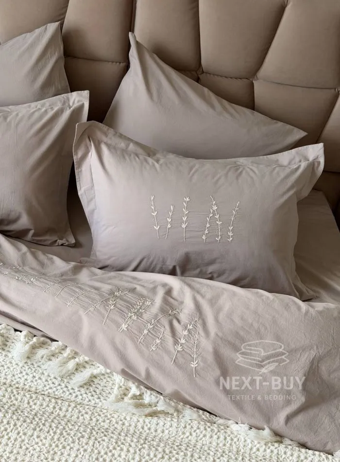 Постільна білизна BERTHE MINK Natural Cotton Series з вареної бавовни, євро комплект 200×220 - Зображення 3