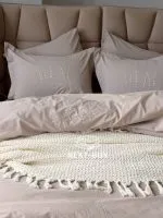 Постільна білизна BERTHE MINK Natural Cotton Series з вареної бавовни, євро комплект 200×220 - Зображення 4