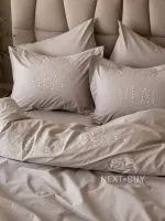 Постільна білизна BERTHE MINK Natural Cotton Series з вареної бавовни, євро комплект 200×220 - Зображення 2