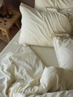 Постільна білизна SOLEA CREAM Natural Cotton Series з вареної бавовни, євро комплект 200×220 - Зображення 8