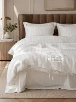 Постельное бельё TIARA CREAM Natural Cotton Series из варёного хлопка, евро комплект 200×220 — изображение 2