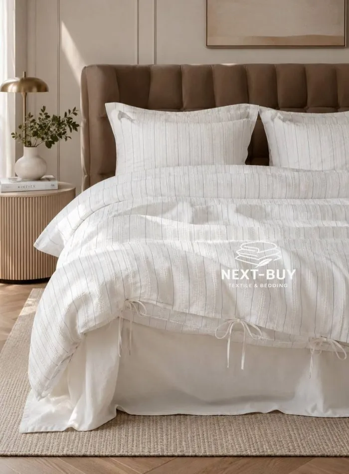 Постельное бельё TIARA CREAM Natural Cotton Series из варёного хлопка, евро комплект 200×220 — изображение 2
